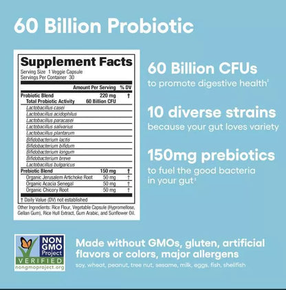 LUMORA™  - DIGESTIVE ENZYMES 60CT + 60B PROBIOTIC 30CT